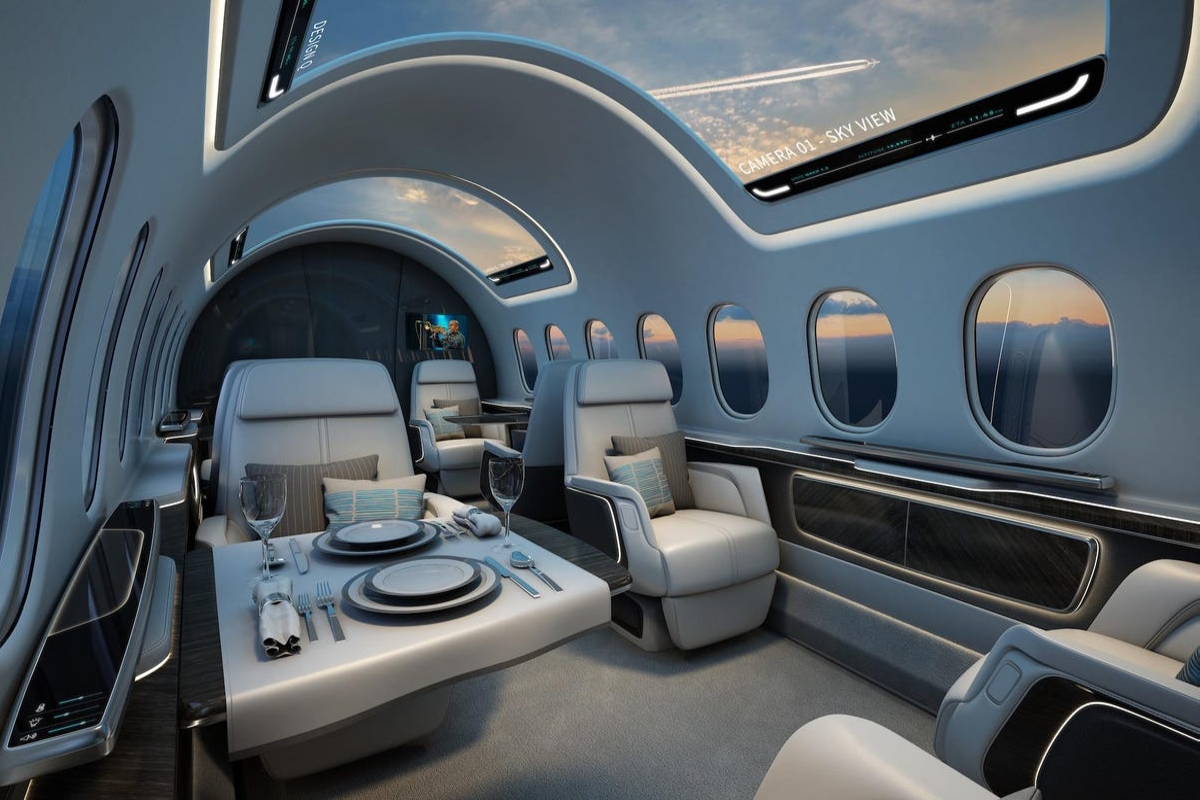 Four Living Rooms And 16 Panoramic Windows: The Luxuries Of The World'S First Long-Range Private Jet