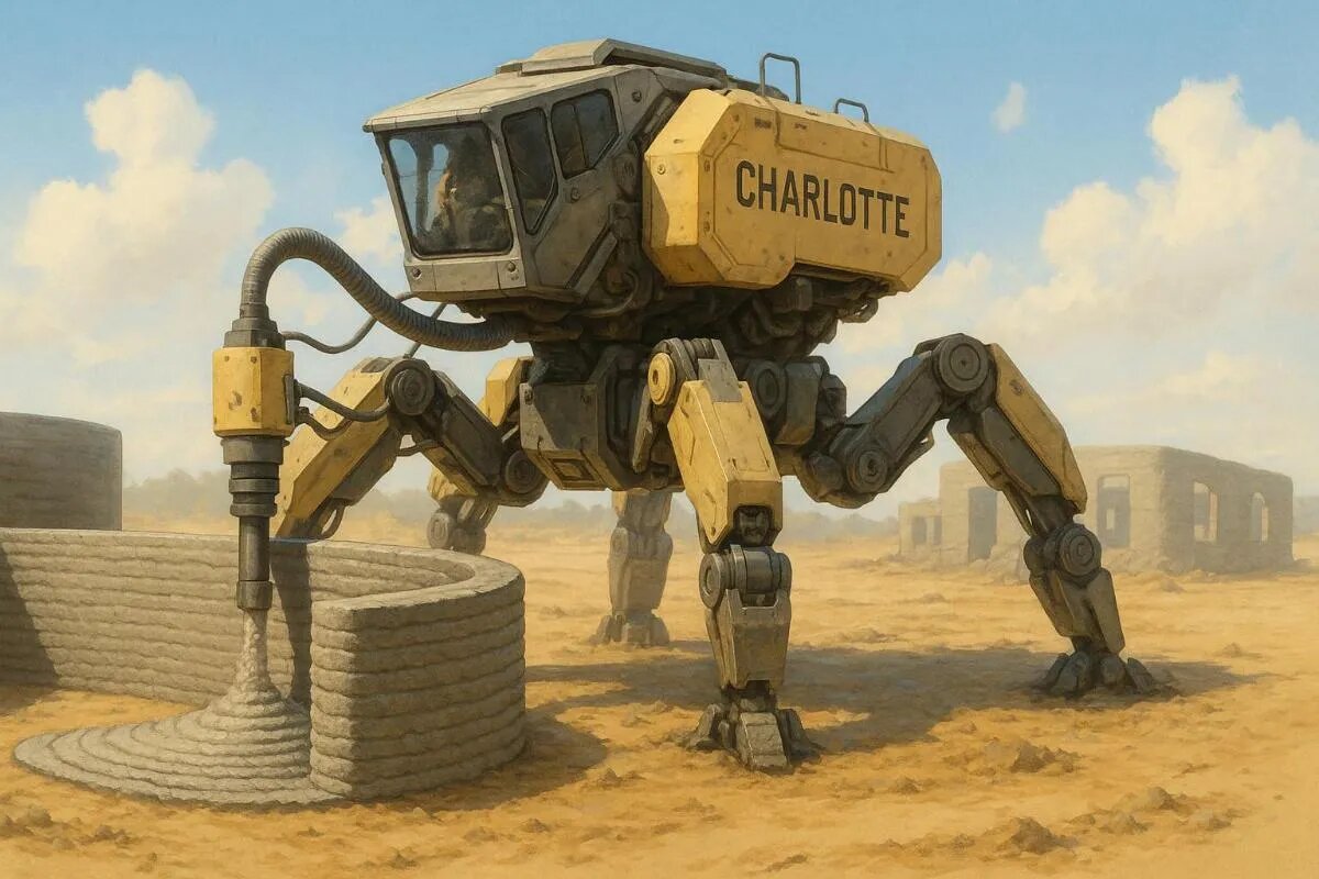 If We Are Going To Build Houses On The Moon, Australia Already Has Its Contribution: A Giant Robot Spider That “Weaves” Buildings